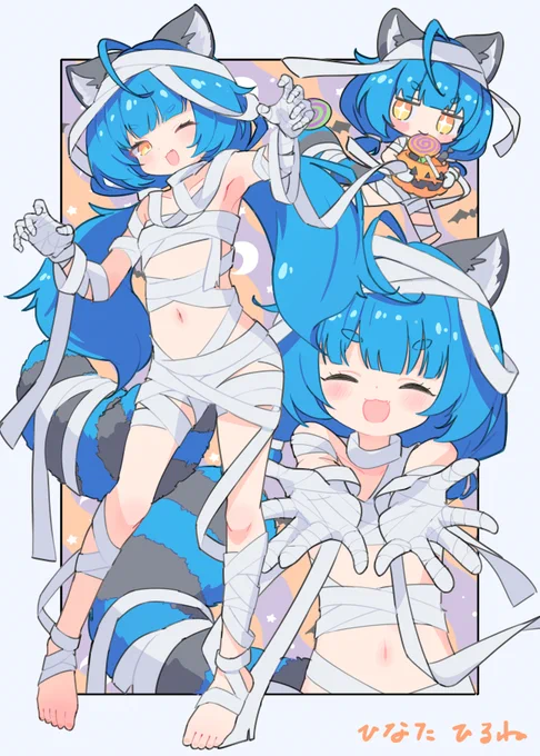 SkebリクエストでVtuberのPoko Rakunさんを描きました!!リクエストありがとうございました!! #Skeb #drawkun