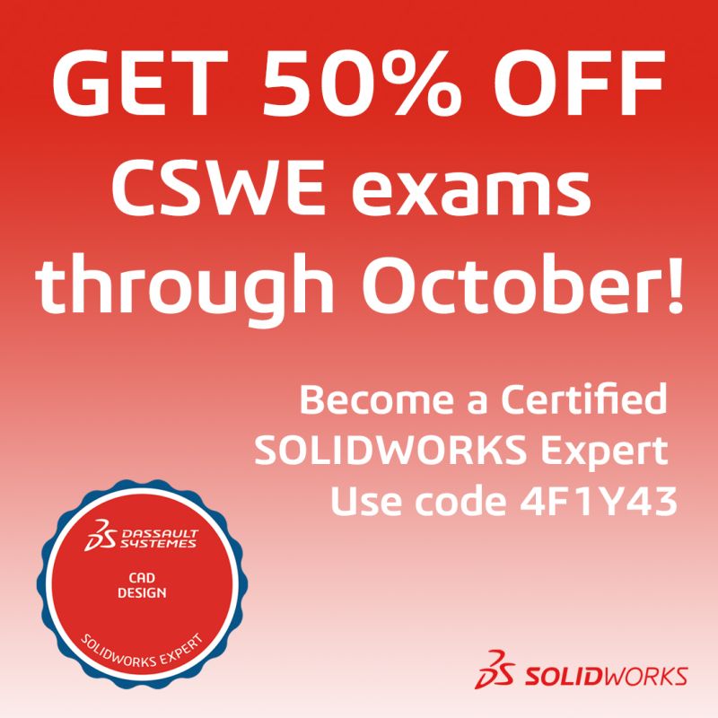 3DXLounge's tweet image. 2025/10月限定📣最上級のSOLIDWORKS 認定試験 #CSWE を 50% OFFにしちゃいまーす。ディスカウントコード「4F1Y43」試験の前提条件や構成は、こちら👉　go.3ds.com/xHxA

#SOLIDWORKS #ソリッドワークス #ソリワ #認定試験 #Certification