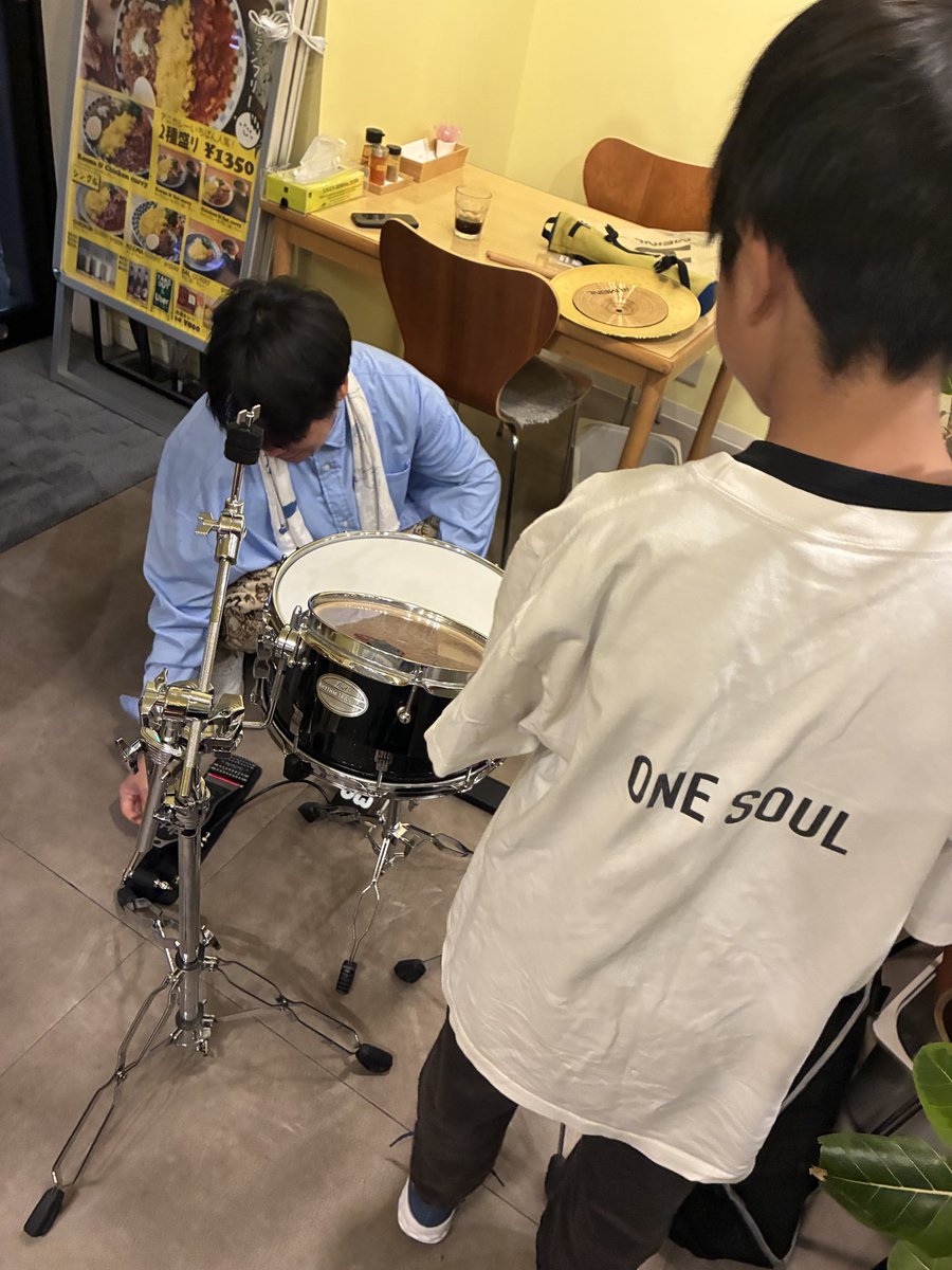 絃馬ドラム再開
先生はじんくん