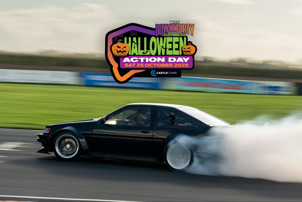 👻 DRIFTING DEMOS THIS WEEKEND! 👻

No less than three 30-minute drifting demonstrations will take place on the track throughout Halloween Action Day (25 Oct) – undoubtedly a highlight of any Action Day event. 

Ticket/spectator info: castlecombecircuit.co.uk/2025/10/10/hal…