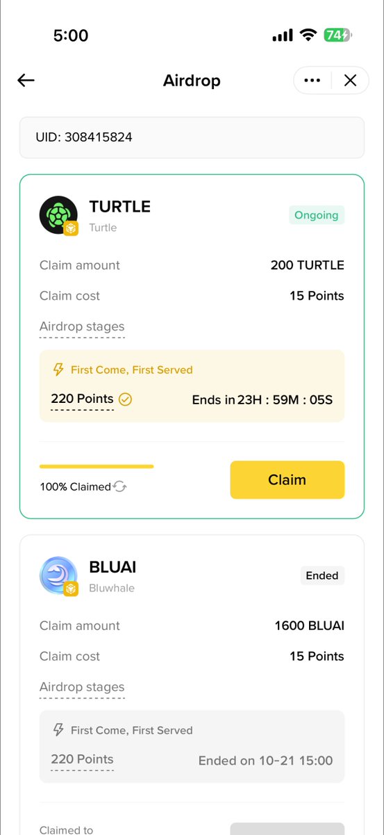 Cryptocraze777's tweet photo. This is daylight robbery !!!
@BinanceWallet @binance @cz_binance @turtledotxyz 

How can an alpha airdrop claim be complete within 45 seconds from your claim start period ?

It means you did not have enough coins for most users.
Maybe a handful could only claim or maybe not, because i was literally waiting on the screen from 2 minutes to let it start claiming

Of course I am pissed off, yes i do spend on fees to generate volume to maintain the alpha points requirements to claim the airdrops, but then if you don't have enough coins for your users, why would you even give it as an airdrop ?

Just to lure some more users to waste money on fees for next 15 days and finally come to realize it's a big scam ?
@cz_binance just donating to big charities does not make you a good guy, that is for you to show off to the world and save taxable income, being really good is to ensure another's rights,  to do the right thing !!