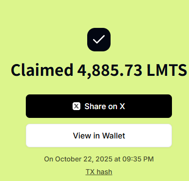 whenmoonsoon's tweet image. limitless.exchange/claim
리밋리스 카이토 세일과 에드작 하신분 있으시면 클레임 가능합니다.
저는 시즌 1때 에드작햇던게 더 받았네요 ㅋㅋ
@irys_xyz 에 남길 저장거리 하나 획득