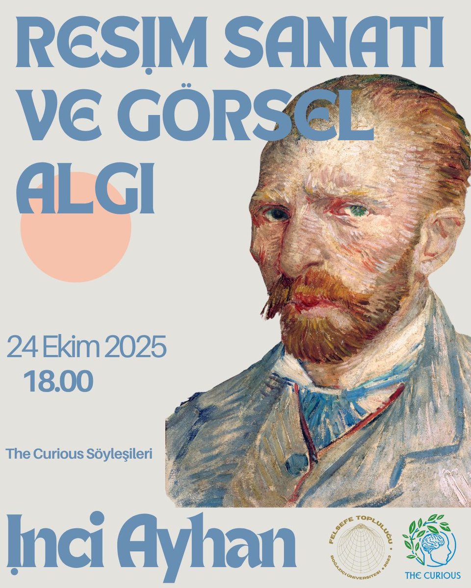 Bu cuma, Boğaziçi Ünversitesi'nde Felsefe Topluluğu ve the Curious grubunun davetlisi olarak sanat ve görsel algı üzerine bir etkinliğe katılıyor olacağım. Sunum ve söyleşi şeklinde ilerleyecek. İlgilenenler için kayıt:
forms.gle/K9za7MhAtxktAT…