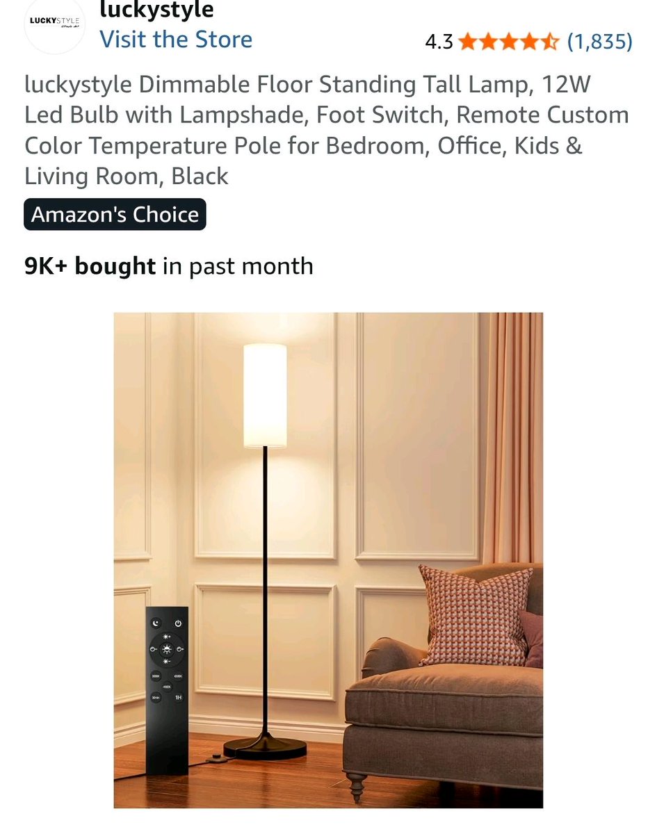 jordan_mais's tweet image. Brighten up your space with this elegant and versatile floor lamp! 🌟 Control the ambiance with remote settings, perfect for any room. Create your ideal lighting moments today! ➡️ amzn.to/49fFAgG #HomeDecor #LightingSolutions