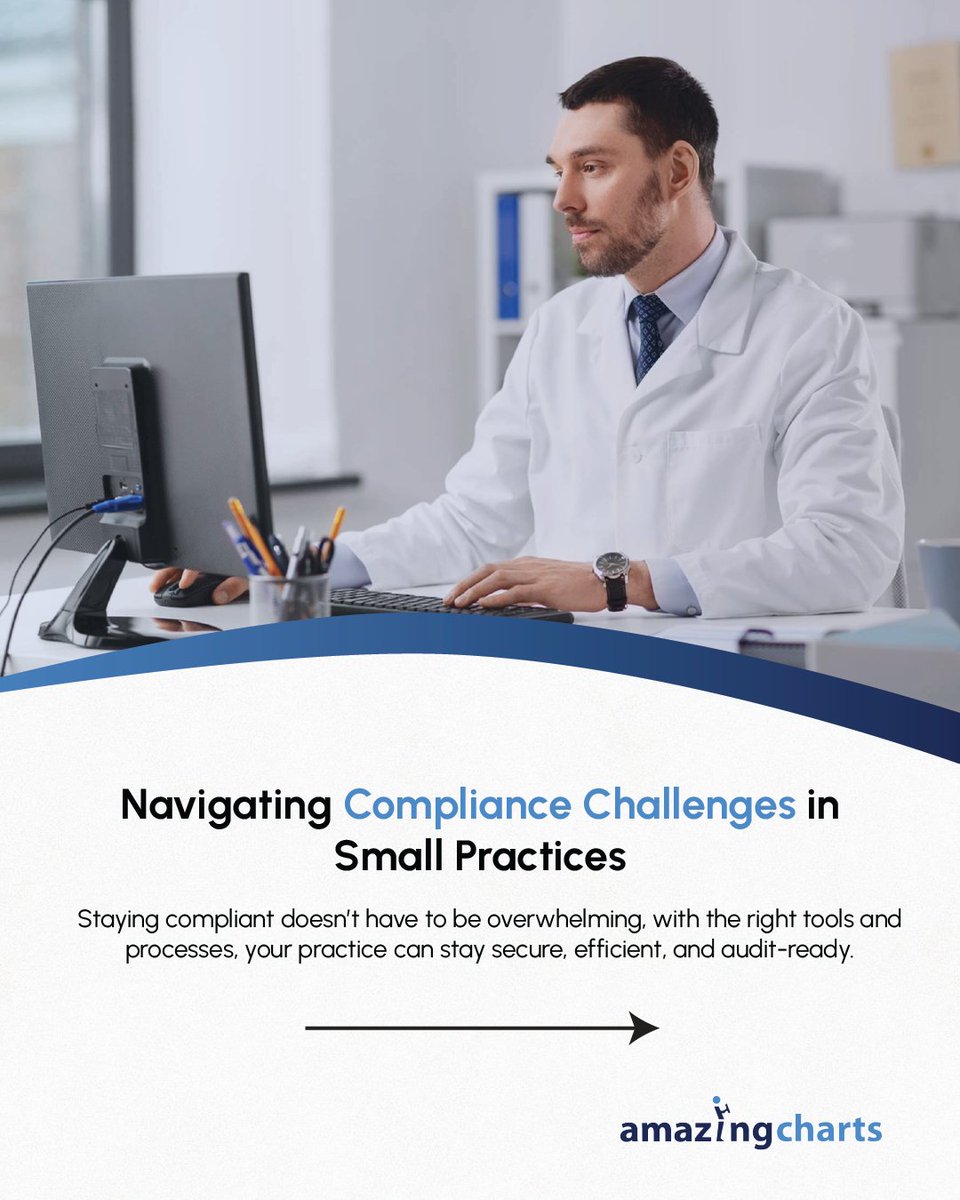 AmazingCharts's tweet image. From HIPAA to MIPS, small practices face many challenges, but with the right tools and processes, staying secure, efficient, and audit-ready is easier than ever.

Learn how practices can overcome common compliance challenges.

#Compliance #HIPAA #MIPS #PracticeManagement