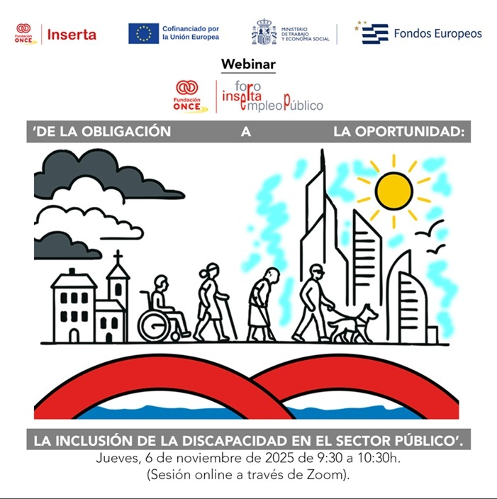 portalento_'s tweet photo. ¿Quieres participar en nuestro ciberseminario “De la obligación a la oportunidad: la inclusión de la discapacidad en el sector público?", organizado por el Foro Inserta Público.  ¡Apúntate, es gratuito!

🗓 Fecha: jueves, 6 de noviembre de 2025
🕤 Horario: 09:30 – 10:30 h.
💻 Formato: sesión virtual a través de Zoom
Pincha aquí para inscribirte: https://t.co/zqZIhIummd