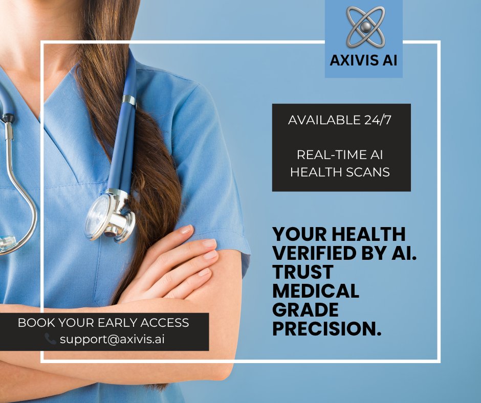 axivisAI's tweet image. Your Health. Verified by AI.

24/7 AI diagnostics. Real-time scans.
Precision you can trust — powered by AXIVIS AI™.
🔗 axivis.ai

#AXIVISAI #HealthTech #AIHealthcare #AIDiagnostics #FutureOfHealth