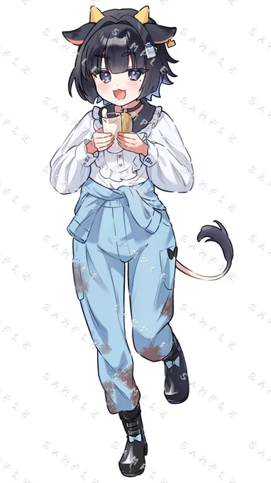 【work】 星嶺みるく。(#Hoshimine_Milk)様のコラボ用イラスト描かせていただきました ご依頼いただきありがとうございました #みるくの個体識別絵画 #星嶺みるく