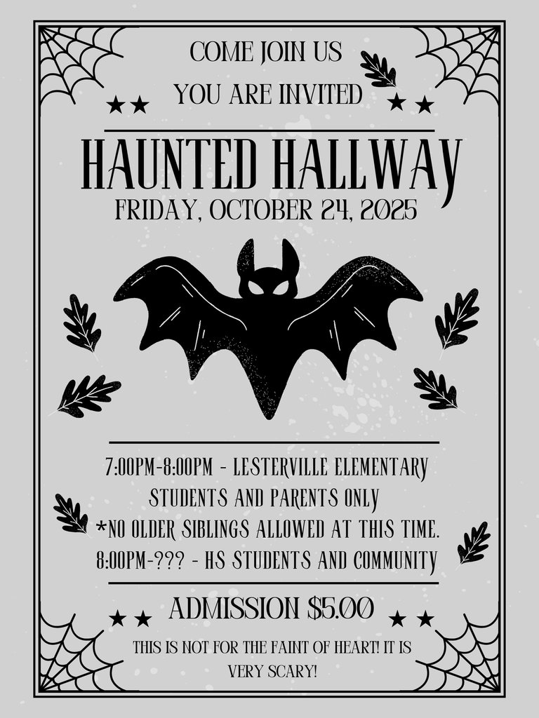Haunted Hallway is this Friday!! Hope to see you there!!