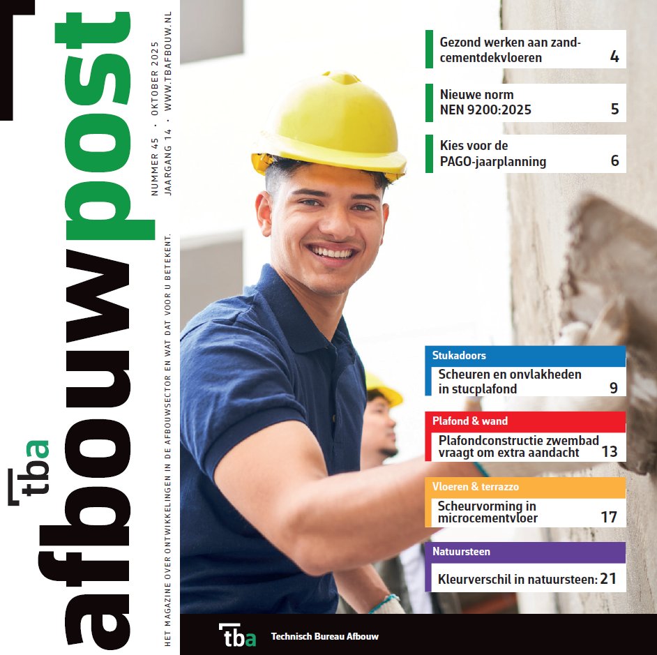 De 4e editie van AfbouwPost 2025 is uit!
👉 Controles van de Arbeidsinspectie
👉 Nieuwe norm NEN 9200:2025
👉 Vooruitblik op de AfbouwVakdagen
👉 Praktijkcases van onze technisch adviseurs

Lees AfbouwPost nr. 4 hier: ow.ly/vqL550Xcfhb

#Afbouw #NEN9200 #AfbouwVakdagen