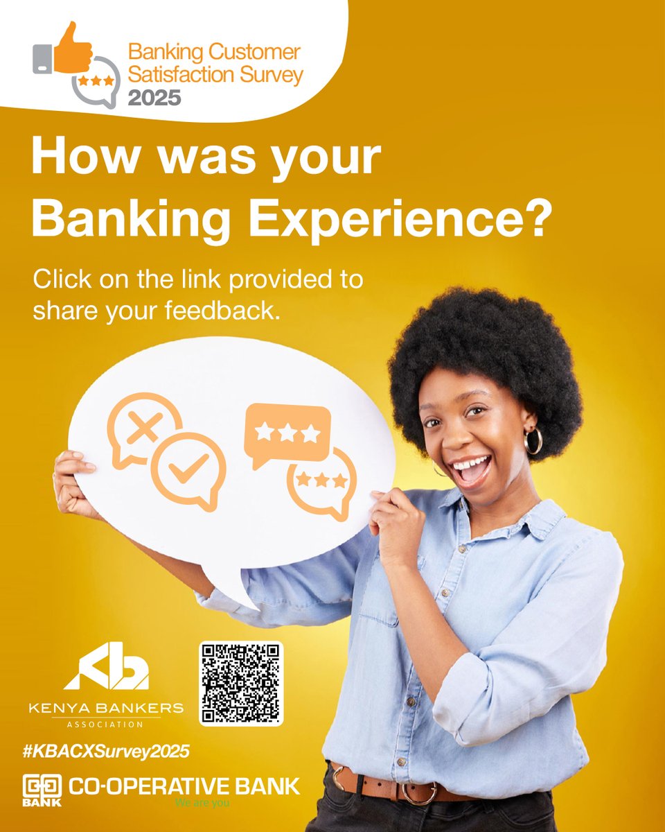 Coopbankenya's tweet photo. You talk, we improve and together, we make great service possible; that's the mission. Click this link to take the #KBACXSurvey2025 https://t.co/BtbRjxrPpZ and let us know how best we can serve you!
#CustomerServiceMonth #MissionPossible #CsWeek2025 https://t.co/mZ0zsQabsn