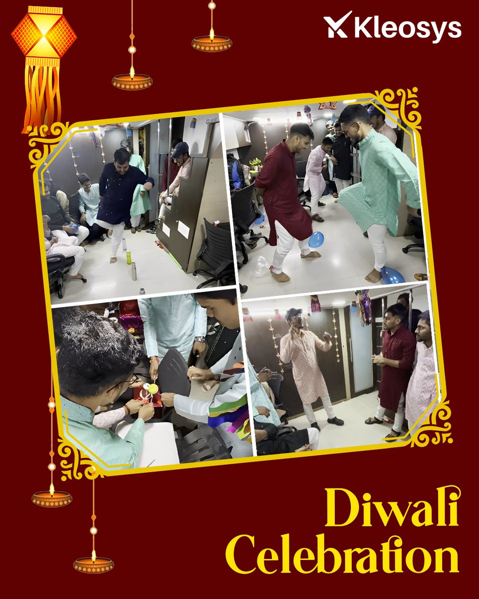 kleosys_global's tweet image. This Diwali, our office truly sparkled with lights, laughter, and togetherness.

From bright diyas to brighter smiles, the festive spirit reminded us that success shines the most when shared with our amazing team.

#kleosys #officediwali #teamcelebration #festivevibes #diwali2025