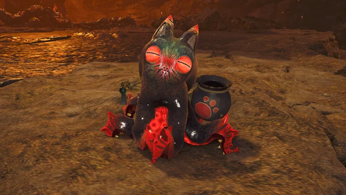 PERMANENT EVENT QUEST Arch-Tempered Nu Udra erupts from the shadows as the first 9 AT monster in "Be Cursed, Ye Shadowy Flame", available to hunters at HR100+ Quench the flames and forge the Nu Udra γ hunter and Palico sets!