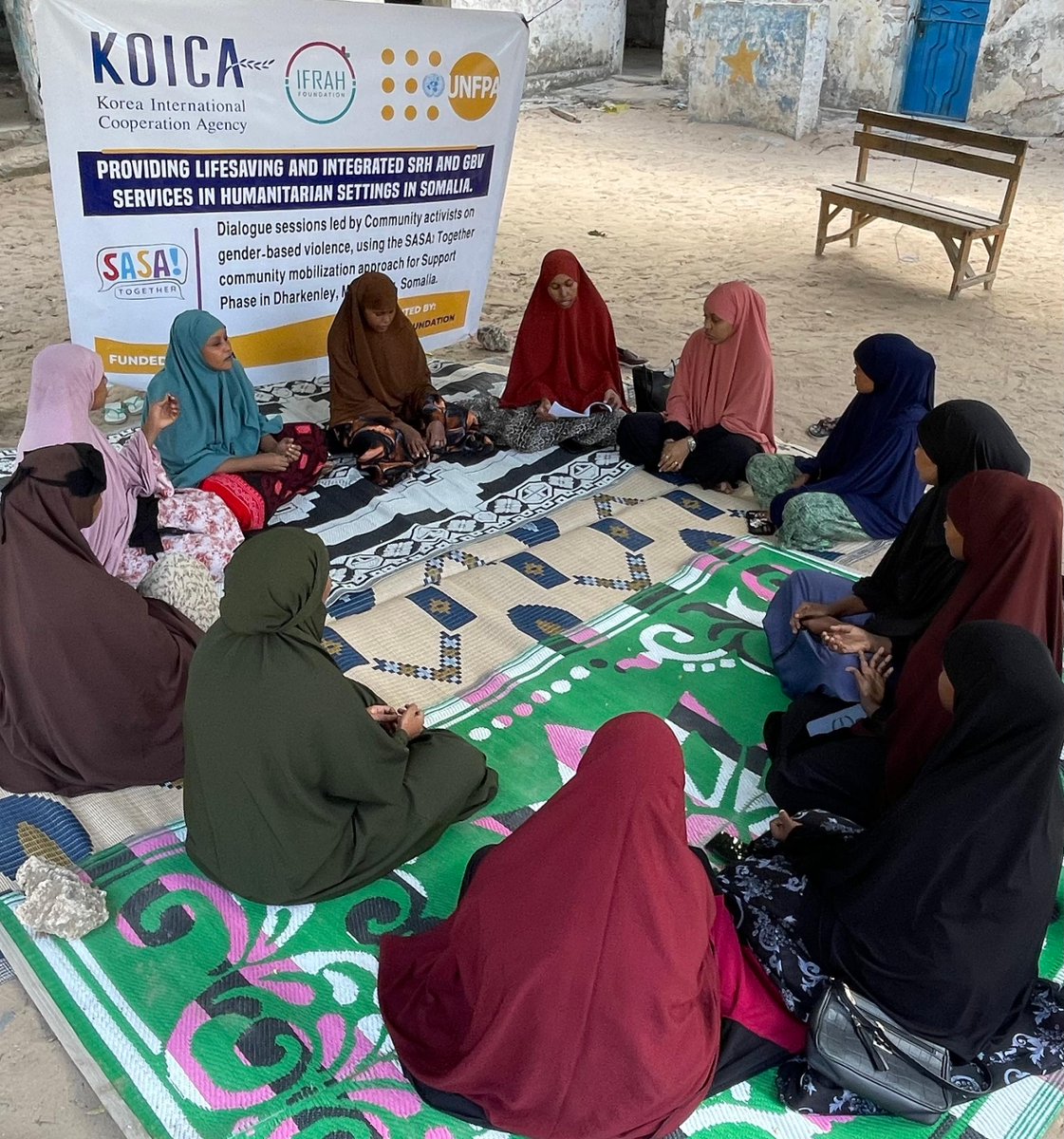 IfrahFoundation's tweet image. In #Dharkenley district, Local GBV activists came together to discuss the aims &amp;amp; objectives of the #SupportPhase of #SASATogether, &amp;amp; learn how team work, skills &amp;amp; encouragement build power with others to end violence. This supported by @KOICAKenya through @UNFPA_SOMALIA.#EndVAWG.