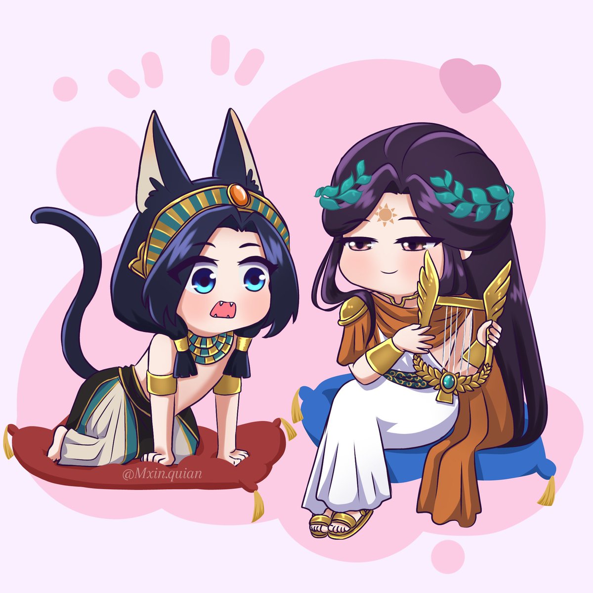 Mxinquian's tweet photo. SEMANA 3: Mitología 💙💜🥰✨️
 Dioses mitológicos  de culturas diferentes pero compartiendo un tiempo de complicidad, éste encuentro podría resultar beneficioso 🤭🤭🤭😋😉😉✨️
 #XichengMonth25 #lanxichenxjiangcheng #Modaozushi #mdzs https://t.co/b3Ht5xJOGI