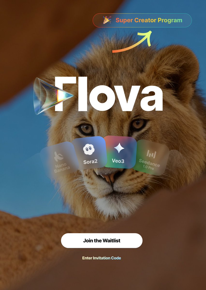 Flovaai's tweet image. FLOVA — The World’s First All-In-One AI Video Agent🚀
Transforms your ideas — from text → visuals → video → soundtrack — into stunning cinematic shorts.
Now’s your chance to join early — don’t miss out!
And also provide 100 EXCLUSIVE VVVIP early access slots for…