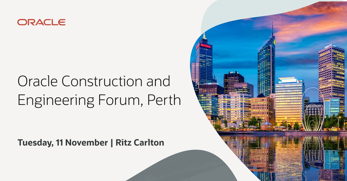ForteDiego's tweet image. Perth, the future of construction is heading your way!
At the Oracle Construction and Engineering Forum, explore how AI and the Smart Construction Platform enable smarter, safer, and more efficient projects. Register today: social.ora.cl/6017A7V3v
#SmartConstruction
#LADatAIWorld