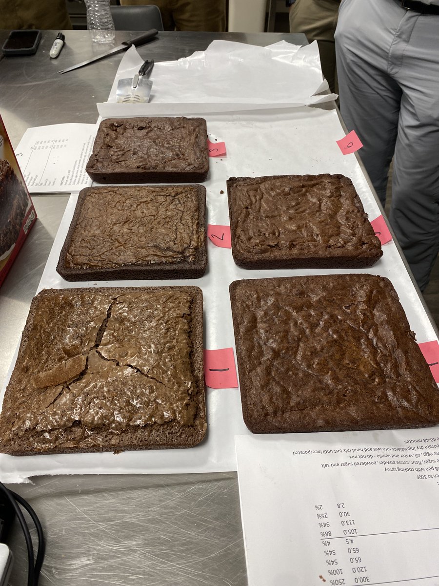 SOTWMilling's tweet photo. #TopNotchTuesday: Our flour team recently came together in the bake lab to test brownies for a customer. Every detail matters when it comes to providing the best quality—and these tests are just one way we ensure our products meet the highest standards. https://t.co/ZIh5FhCHe0