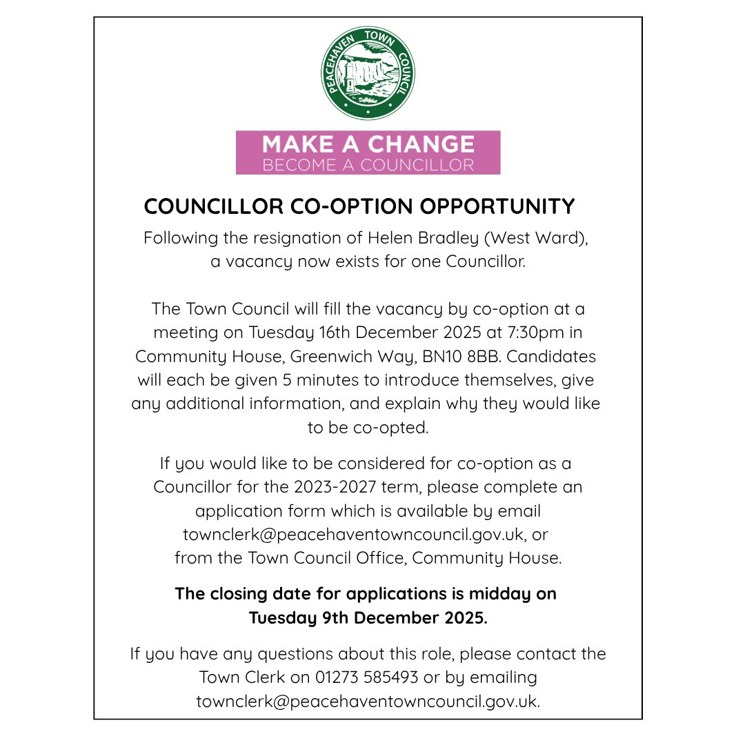Peacehaven Town Council tweet media