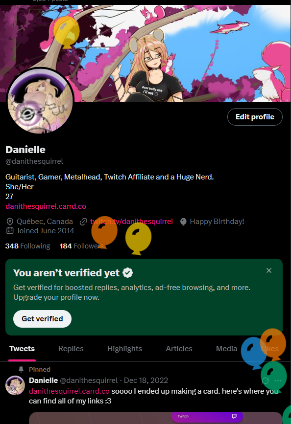 Danielle tweet media