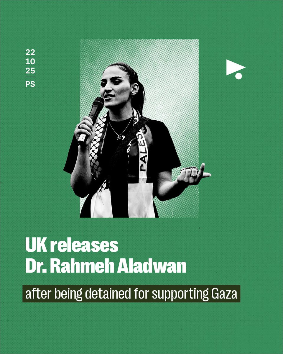 MegaphoneNewsEN's tweet image. On Tuesday, British police released Palestinian-British doctor #RahmehAladwan after holding her for several hours at a Bristol police station. She was charged with four offenses related to “antisemitism” and “incitement against Israel.”

Dr. Aladwan, a physician with seven years