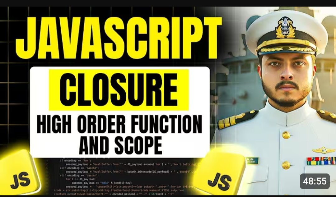 Kamrananwar30's tweet image. Lecture-26✅#defense
Today i learned closure @rohit_negi9
✅scope(global,functional,block)
✅Higher order function
#WebDevelopment #coderarmy