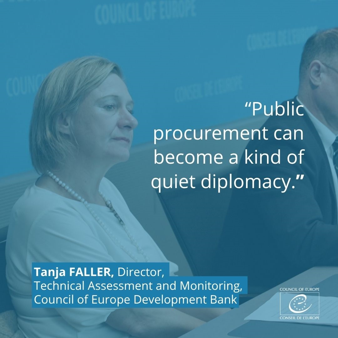 COEbanknews's tweet photo. 🗨️"If procurement is approached as a 'sustainable procurement,' it ensures that choices create value for society as a whole, not just the company" - Tanja Faller, at @coe 1st Business and Human Rights Forum👉https://t.co/AFZdrWeBEE #BRAVE25 https://t.co/3x11ZCz5Sm