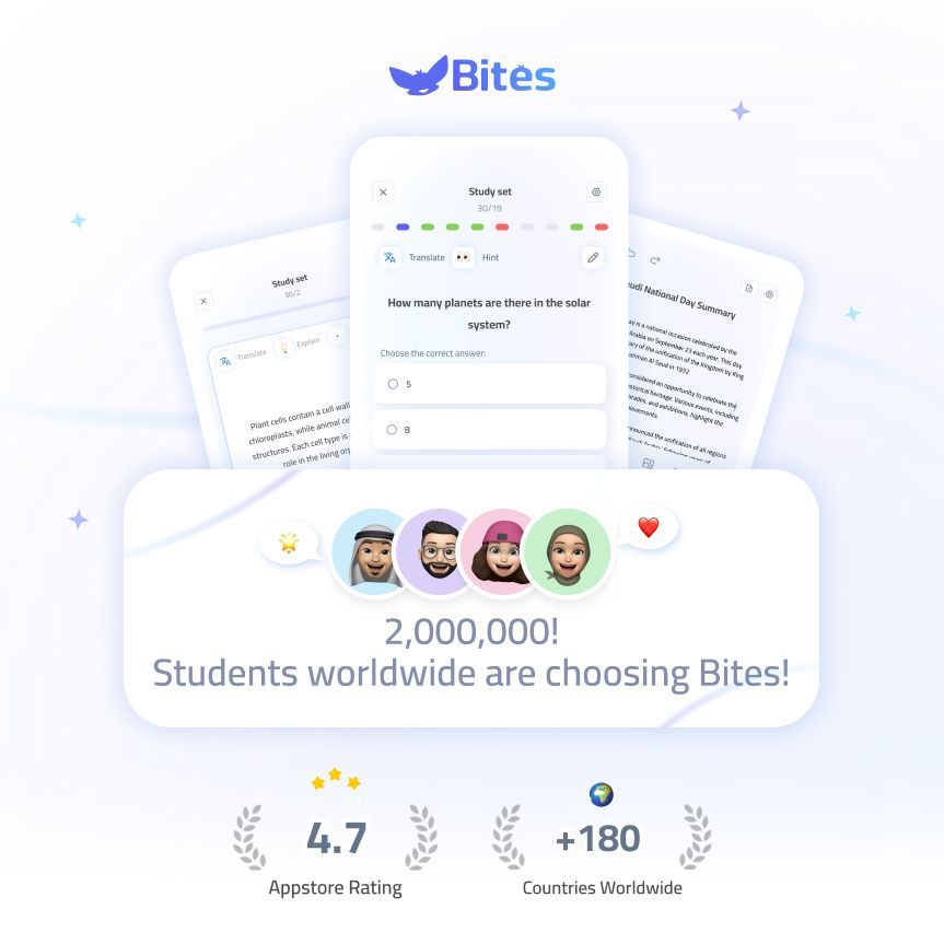 tryBites's tweet photo. Who said studying has to be tough? 📚
Bites students are living proof it can be fun! ✨ https://t.co/xrNFEIxQ1Z
