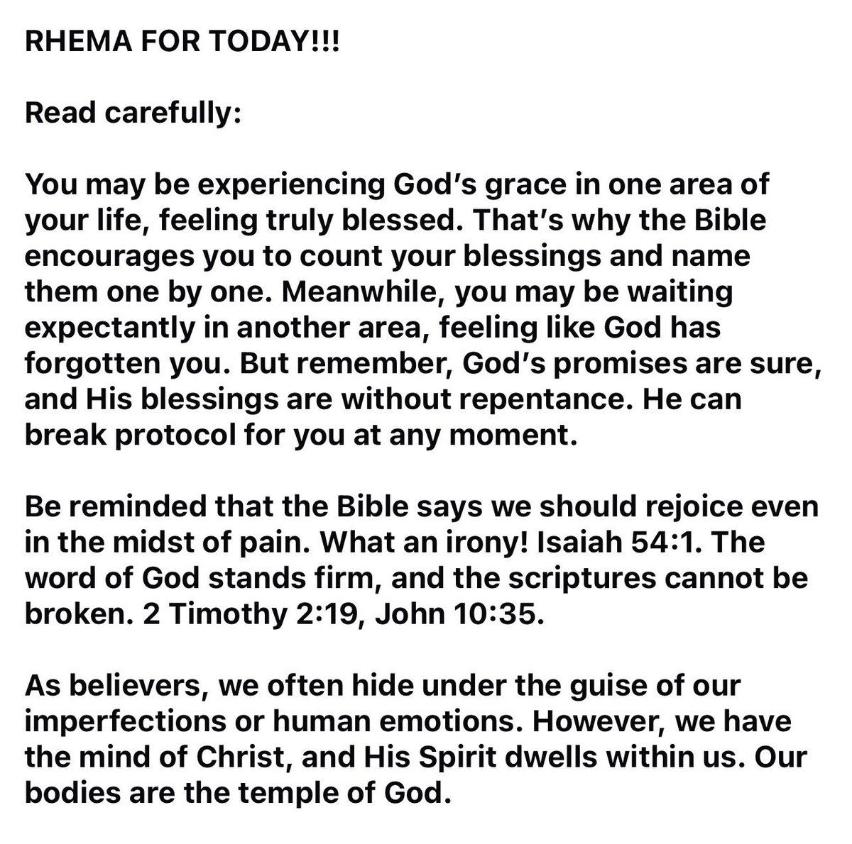 Princefemzy's tweet photo. RHEMA FOR TODAY!!!

Please read carefully as this would change your life completely. 

Spiritual insight. https://t.co/UopMa6u9LW