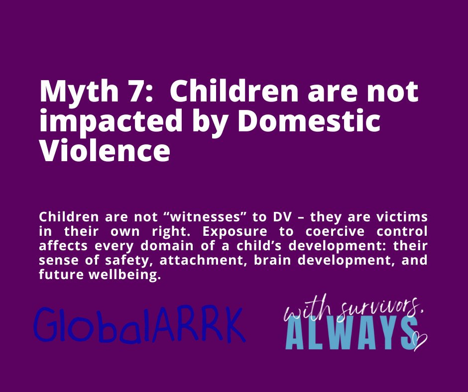 GlobalARRK's tweet photo. Day 7 | #DomesticAbuseMyths
Children who are exposed to Domestic Abuse are victims.
#AlwaysWithSurvivors #ProtectHagueVictims #HagueDV #WithSurvivors #DVAM2025 #CallforUnity https://t.co/muhlaTCLNq