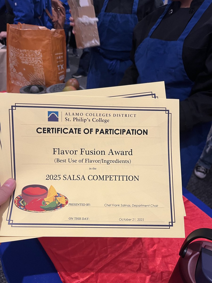 Chef Megan Tapia (@chef_tapia_mhs) on Twitter photo Yesterday two culinary seniors Leslie and Angel competed at the St. Philip’s Salsa Invitational. They were recognized for Flavor Fusion - their use of ingredients in their recipe. <a href="/EISDMemorialHS/">Memorial High School</a> <a href="/EISDofSA/">Edgewood ISD</a> Yesterday two culinary seniors Leslie and Angel competed at the St. Philip’s Salsa Invitational. They were recognized for Flavor Fusion - their use of ingredients in their recipe. <a href="/EISDMemorialHS/">Memorial High School</a> <a href="/EISDofSA/">Edgewood ISD</a>