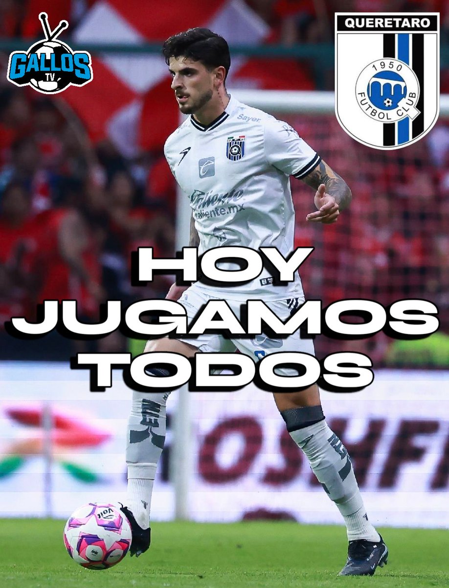 HOY JUGAMOS TODOS ⚪️🔵⚫️

Fecha 1️⃣4️⃣
#Apertura2025 <a href="/LigaBBVAMX/">Liga BBVA MX</a>
<a href="/Club_Queretaro/">Gallos Blancos 🐓</a> 🆚️ <a href="/Chivas/">CHIVAS</a>
🏟️ Estadio Corregidora 
🕛 19:00 Hrs.
🖥️ Caliente TV 
🇪🇪🐔🇪🇪 
#Querétaro #GallosBlancos 
#QFC <a href="/WeAreTheQFC/">WeAreTheQFC</a> <a href="/MarcESpiegel/">Marc Spiegel</a>