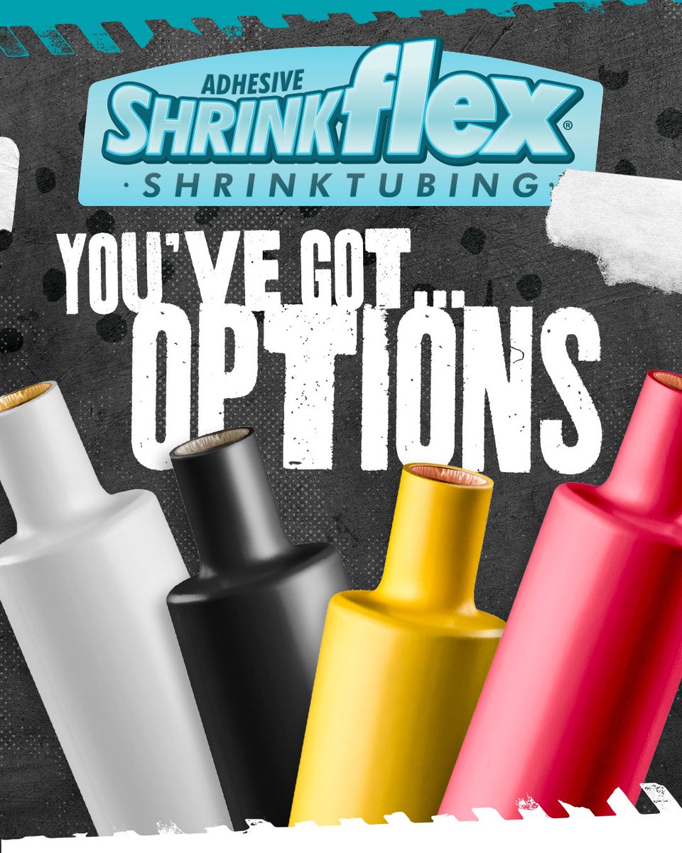 Techflex_inc's tweet image. 🔒 Lock in lasting protection with Shrinkflex® Adhesive tubing. When heat is applied, the inner adhesive layer seals tight against moisture, vibration, and wear, creating a durable barrier around your wires and connectors. Built for environments where reliability isn’t optional.