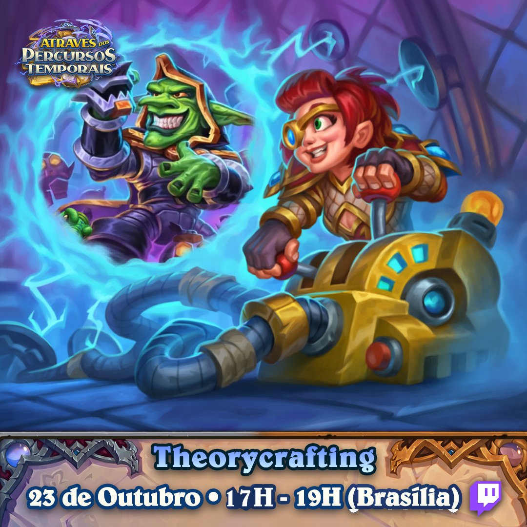 machadogps's tweet image. @PlayHearthstone summoned me from a Semi-Stable Portal to participate in the Across the Timeways Theorycrafting event!⌛️
I will be giving away 2 bundles there, one of which you must follow the steps to be eligible:

- Follow @machadogps;
- Like and RT this;
- Follow my Twitch;
⏳
