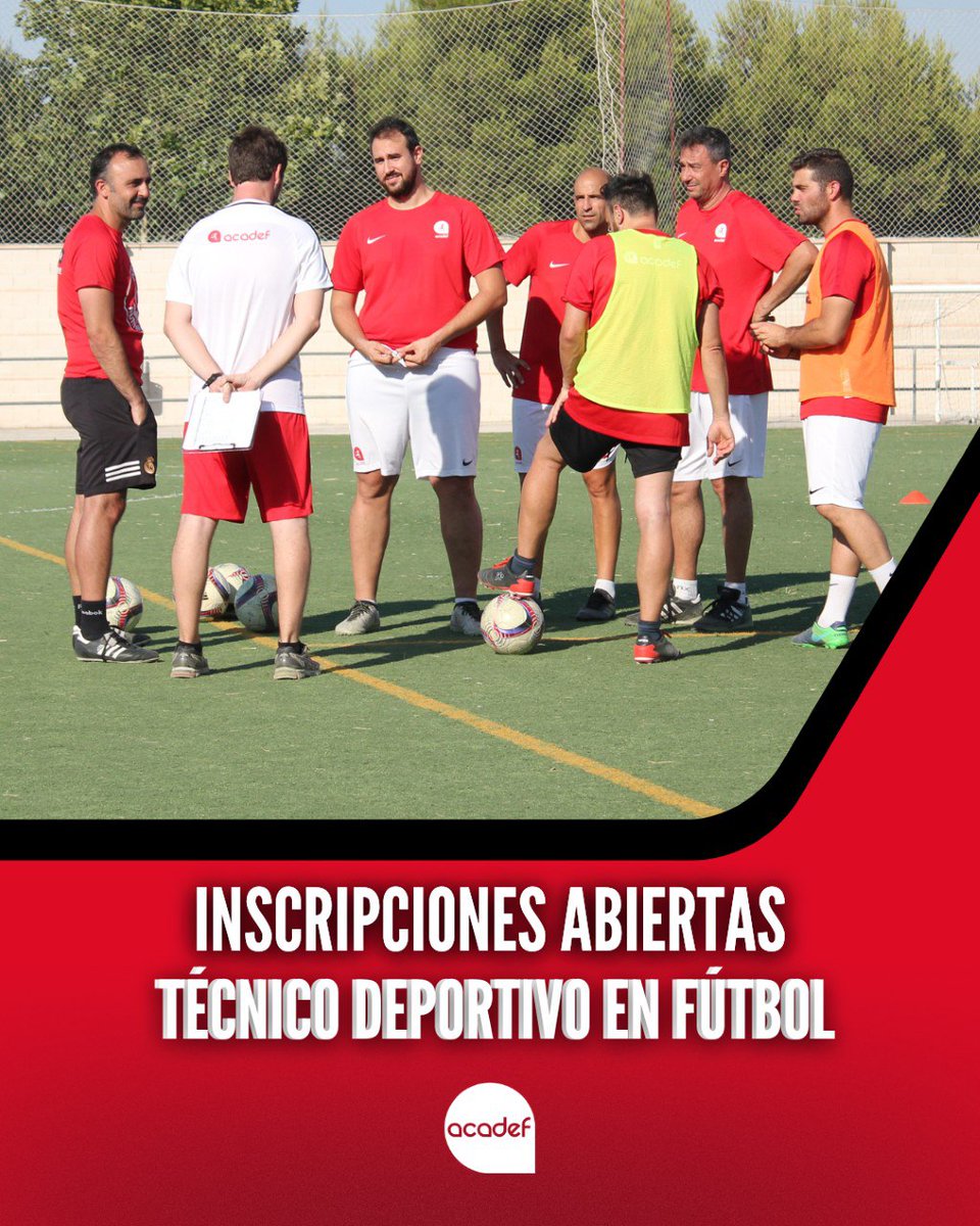 🚨ÚLTIMAS PLAZAS DISPONIBLES 🚨
🎓 Curso Oficial de TÉCNICO DEPORTIVO EN FÚTBOL
📍 Niveles: Nivel 1️⃣ | Nivel 2️⃣ | Nivel 3️⃣

¡Esta es tu oportunidad de formarte y profesionalizar tu pasión por el fútbol! 🧠🔥