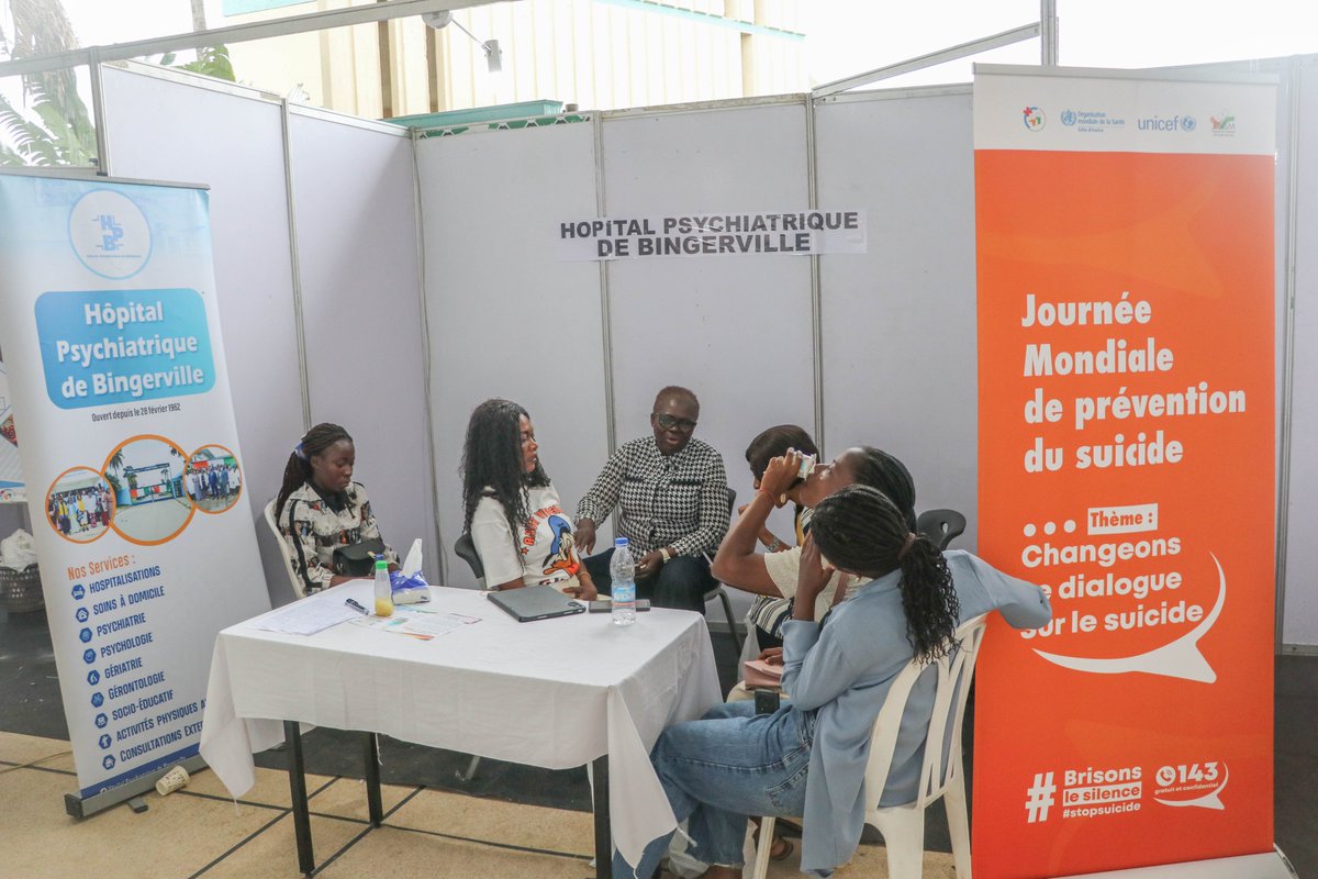 💙Célébration de la #JournéeMondialeDeLaSantéMentale
📢En 🇨🇮les jeunes de 10 à 24 ans sont les + touchés, soit + de 30 % des tentatives de suicide !
☑️Pour une assistance psychologique, <a href="/Santeci/">Ministère de la Santé et de l'Hygiène Publique ci</a> met à disposition le n°🟩gratuit 1⃣4⃣3⃣, disponible 24h/24.
👉🏾bit.ly/4hnH6zv