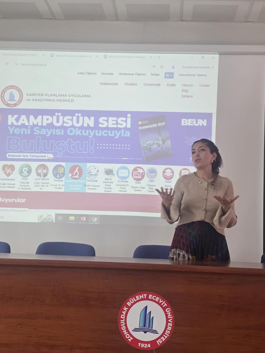 Sağlık Bilimleri Fakültesinde “Biz Kimiz?” etkinliği gerçekleştirildi. Kariyer Merkezi, SEM, TTO, PDR Merkezi ve Engelli Öğrenci Birimi tanıtılarak öğrencilere sundukları olanaklar paylaşıldı.

<a href="/ihozolcer/">Prof. Dr. İsmail Hakkı ÖZÖLÇER 🇹🇷</a> 
<a href="/beunedutr/">Zonguldak Bülent Ecevit Üniversitesi</a> 
#beun
<a href="/sibelkocak/">sibel kocak</a> 

#ilkililküniversite