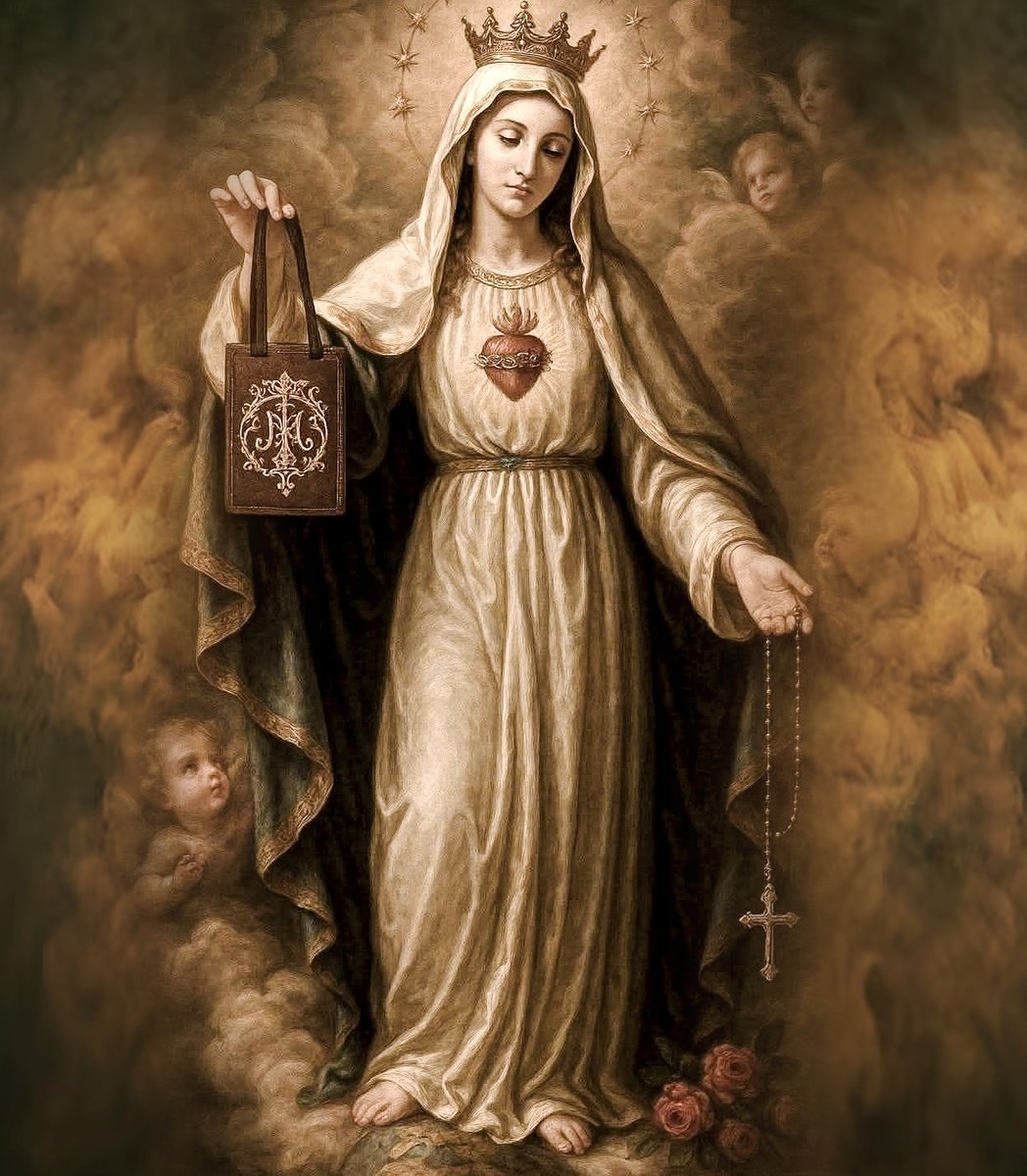 🙏 Acuérdate,
oh, piadosísima, Virgen María,
que jamás se ha oído decir,
que ninguno de los que han acudido
a tu protección, implorando tu auxilio
haya sido abandonado por Ti.
 
Animado con esta confianza,
acudo a ti, oh Madre,
Virgen de las vírgenes,
y gimiendo bajo el peso de