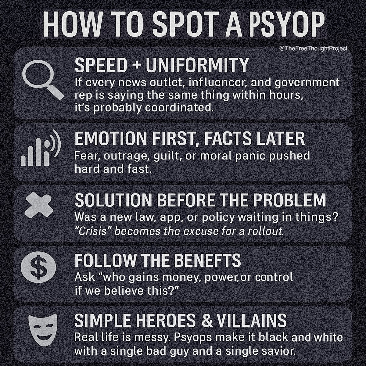 Oh, don’t forget the memory holes, shifting stories, and the ritual silencing of skeptics asking questions.