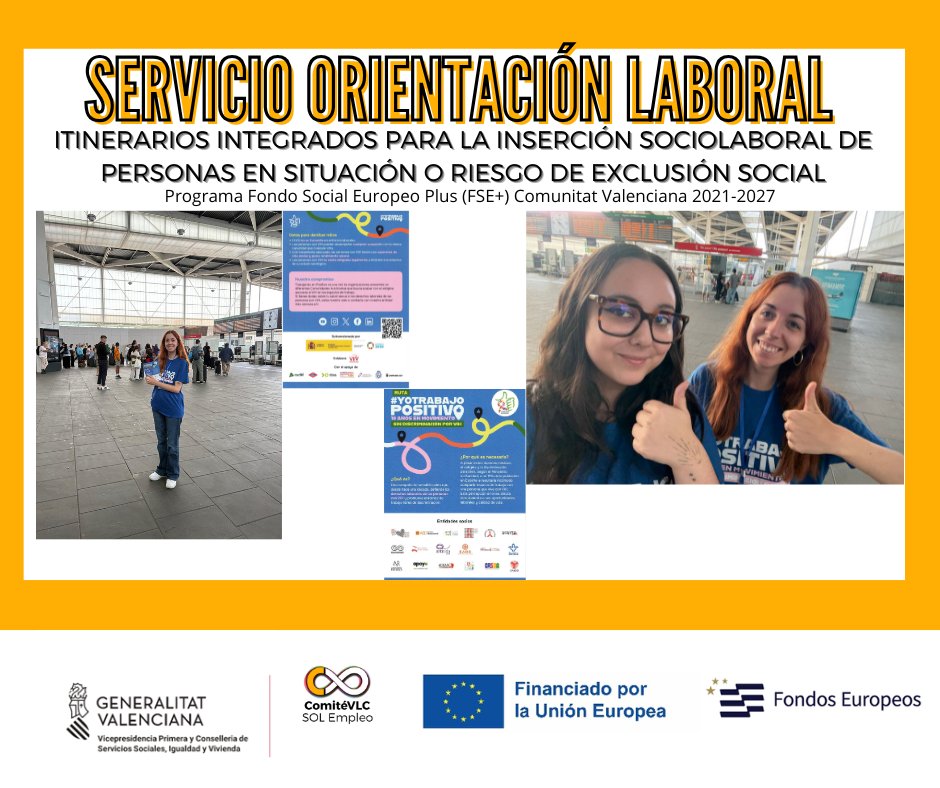 Comenzamos el recorrido de la Ruta #YoTrabajoPositivo en la estación Joaquín Sorolla  Gracias a

<a href="/Adif_es/">Adif</a>
por su colaboración para informar y desmontar mitos sobre VIH  y trabajo.  Actividad cofinanciada por la #UE  a través del #FSE+ 21-27 de la CV
<a href="/GVAIgualtat/">GVAIgualtat</a>

#VIH #comiteVLC