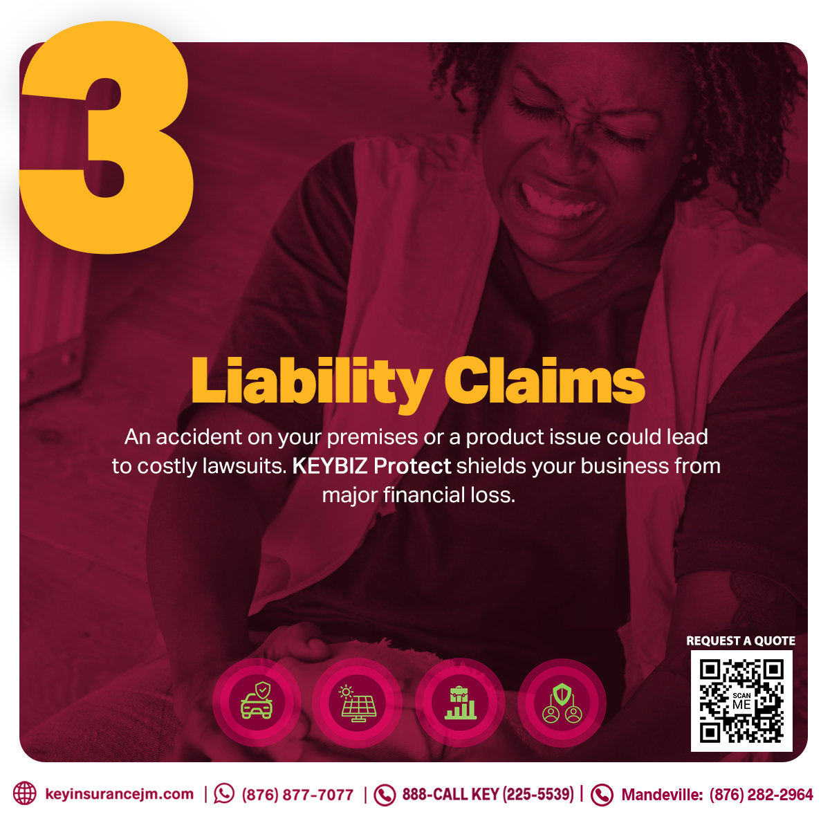 imwithkey's tweet image. 🚨 Think your business is safe without #KEYBIZProtect? Think again!

The unexpected can hit anytime — from property loss to employee risks. Be prepared, not sorry. 💼

✅ Protect your business with KEYBIZ Protect.
📞 888-CALL-KEY | 💬 (876) 877-7077

#TurndiKEY #BusinessInsurance