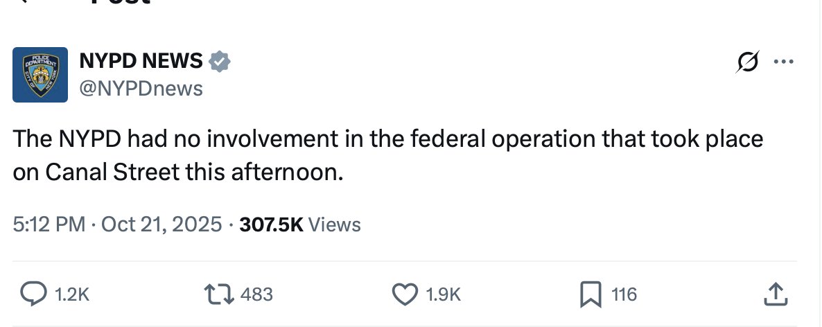 When NYPD is like "THOSE FASCISTS AREN'T WITH US!" you know it's bad.