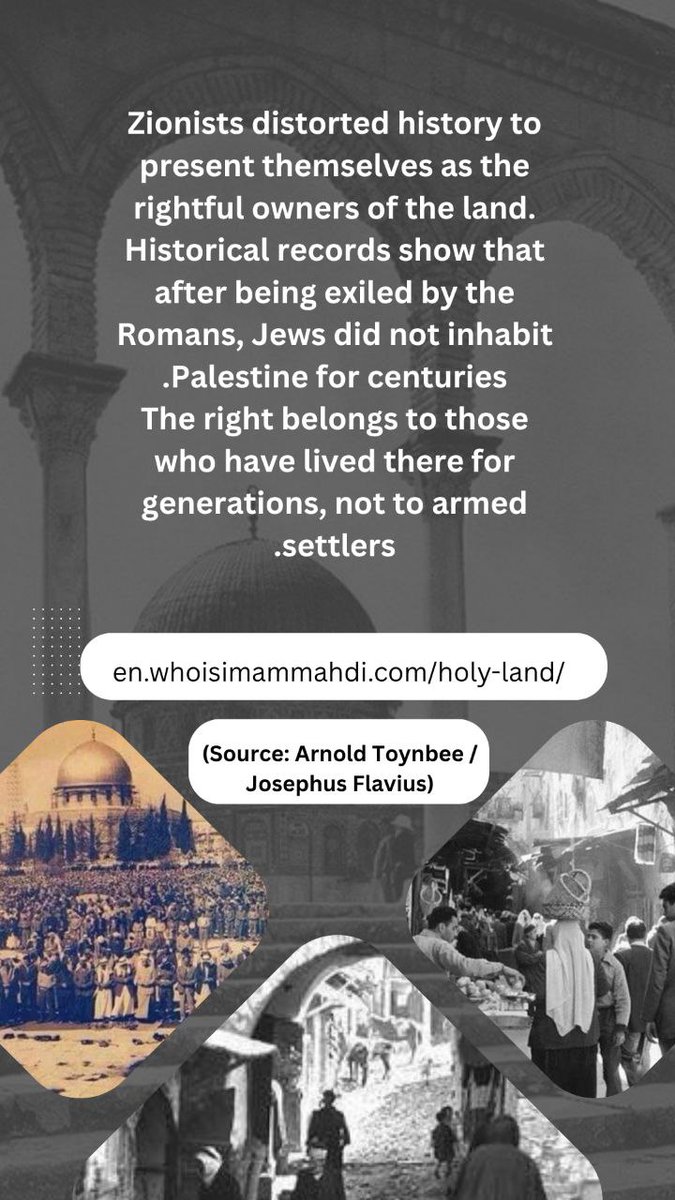 一些政治运动重新诠释历史，以证明他们对土地拥有合法权。

en.whoisimammahdi.com/holy-land/