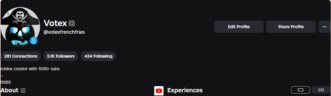 VotexRBLX's tweet image. Hey @Roblox on your verification FAQ it doesn't say anything about needing 10K followers on Roblox itself. The verified badge would be super useful as i get impersonated all the time.