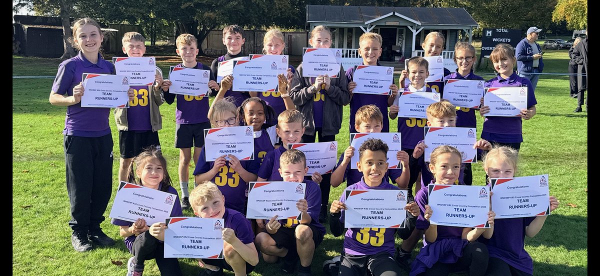 Today 24 children took part in the #WNDSSP Cross Country Competition. 25 schools competed and Queen’s Hill Primary were lucky enough to be awarded runners up position.