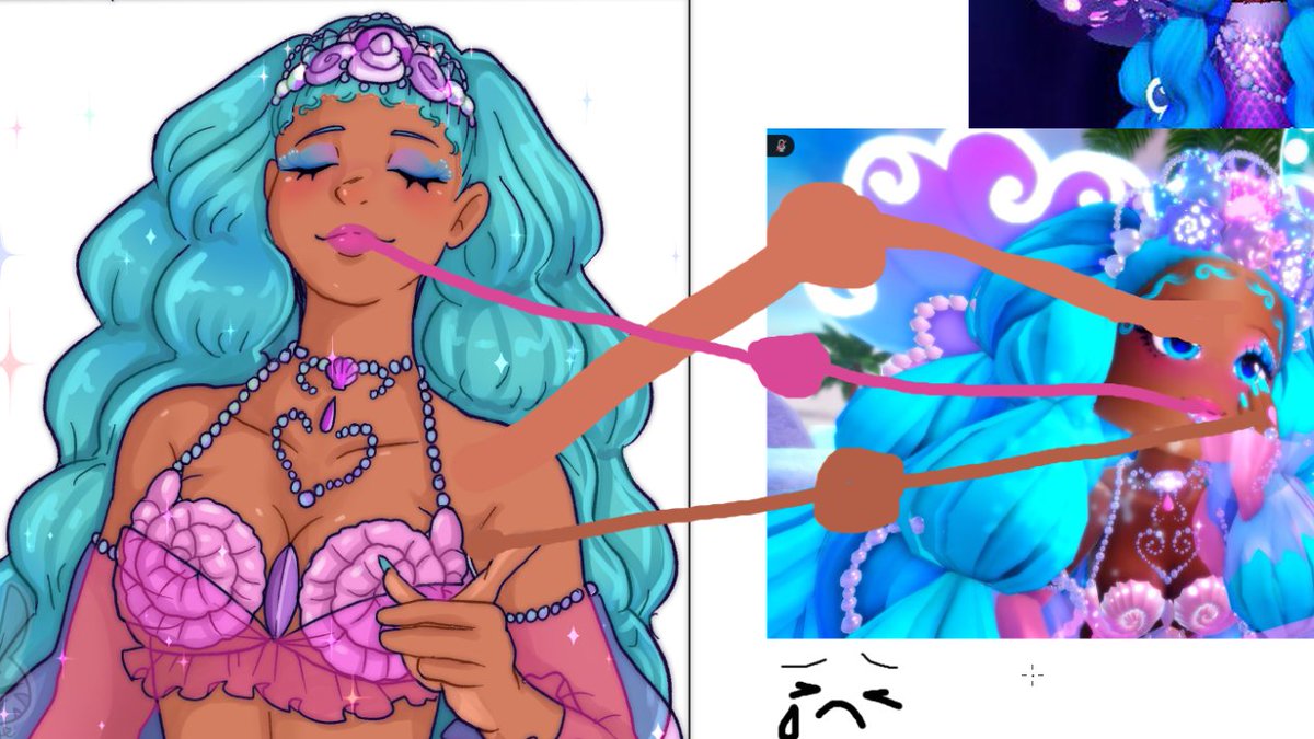 Hiii guys!, 'm sorry for the inconvenience with the drawing, I had taken the colors from this image of how Harmony looks in game, excuse me if it wasn't the right color, would you like me to make a new version of the drawing? 😢