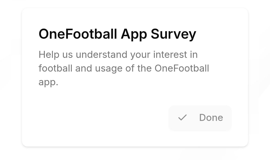 Guys please log into the <a href="/OneFootball/">OneFootball</a> app 😁 there's a survey waiting to be completed 😎

Once you're on the <a href="/ofc_the_club/">OneFootball Club</a> pre-tge portal just scroll down and do what is necessary 🫡

Thanks for posting about this <a href="/chokmahxbt/">Chokmah</a> 

$OFC