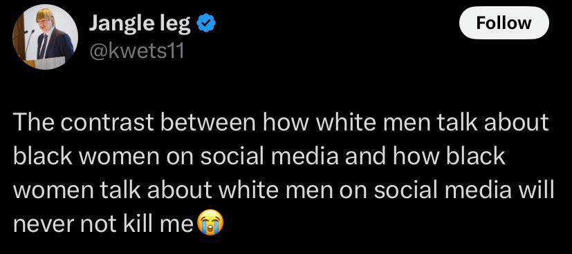 kwets11's tweet photo. Meanwhile European men talking about black women on the same platform.🤣🤣🤣🤣 https://t.co/1agcDl0Cna