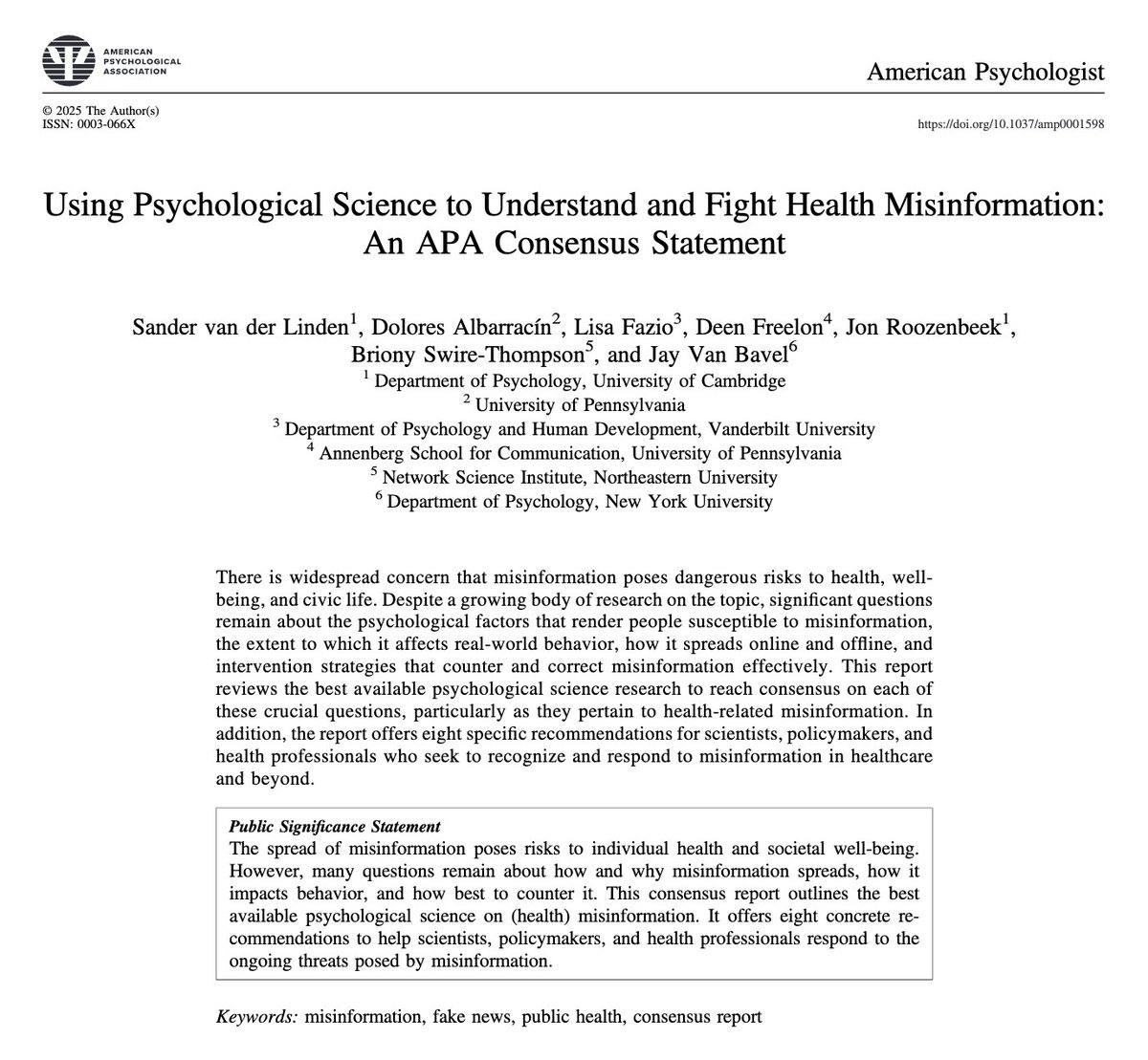 Jay Van Bavel, PhD tweet media