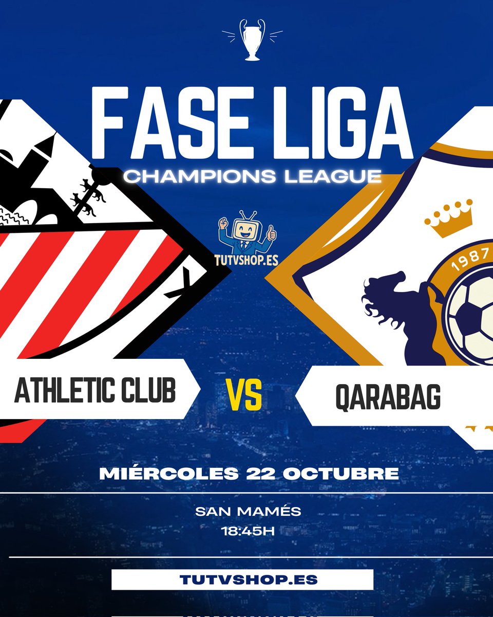 Hoy le toca el turno al Real Madrid y al Athletic Club #ChampionsLeague 

TUTVSHOP.ES